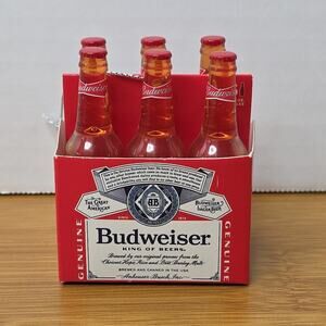 Budweiser Beer 6 pack 2022 Christmas Ornament Bottles